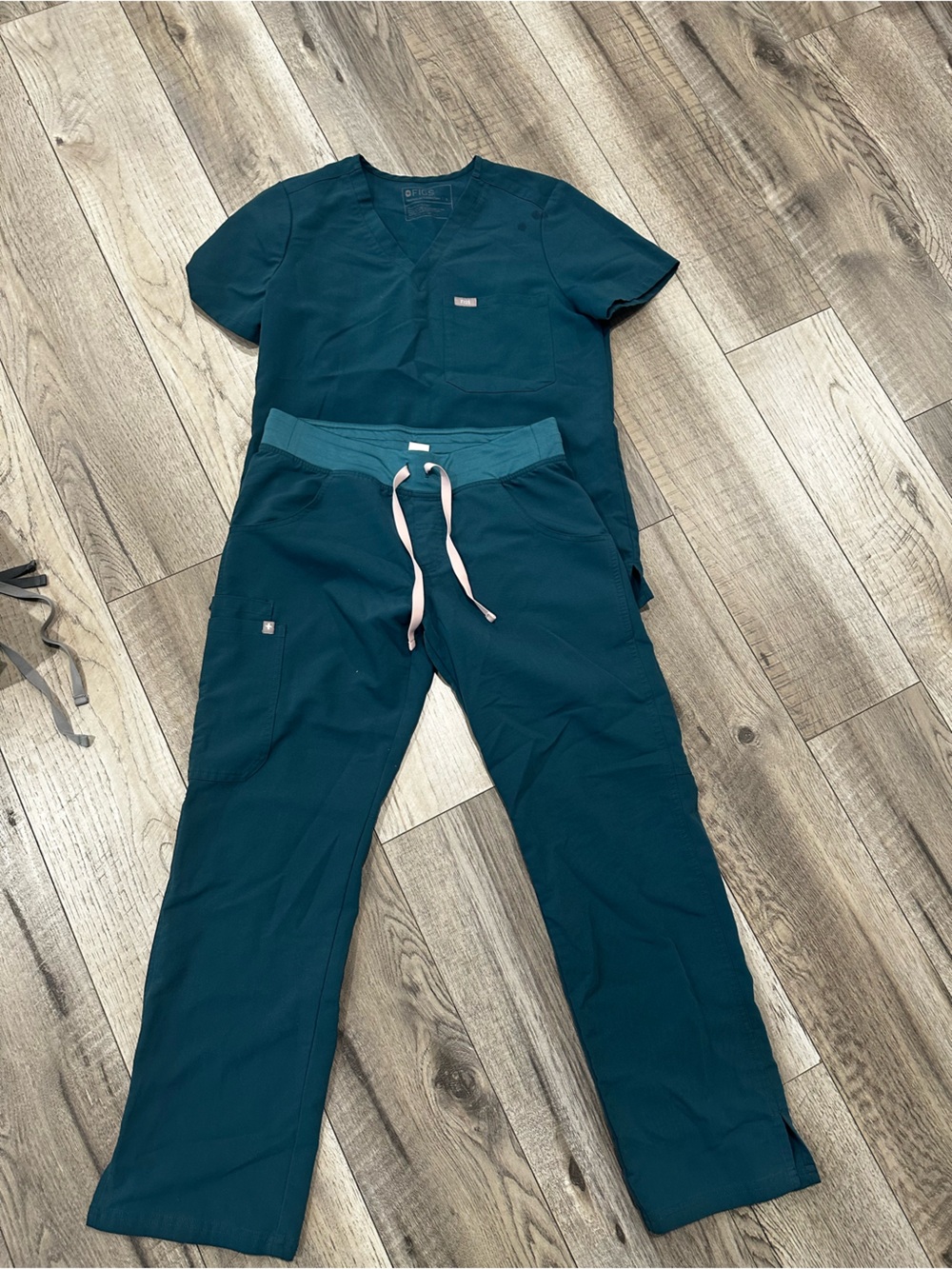 Women's Teal Scrub scrubs with Drawstring Waist